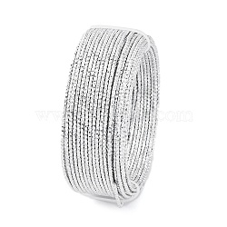 Textured Aluminum Wire, Metallic Thread for Jewelry Making, Round, Silver, 2mm, 12 Gauge, about 65.62 Feet(20m)/Roll(AW-NH0001-01A-01)