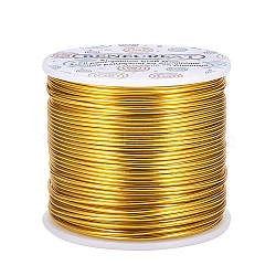 Round Aluminum Wire, Champagne Yellow, 15 Gauge, 1.5mm, about 223.09 Feet(68m)/roll(AW-BC0001-1.5mm-08)