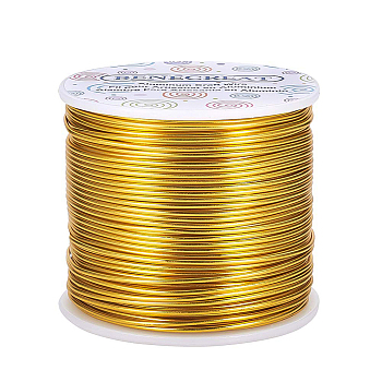 Round Aluminum Wire, Champagne Yellow, 15 Gauge, 1.5mm, about 223.09 Feet(68m)/roll