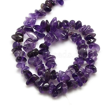 Natural Amethyst Chips Beads Strands(X-G-P030-02)-3