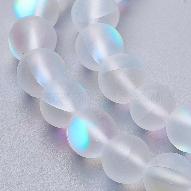 Chapelets de perles en pierre de lune synthétique(G-K280-02-6mm-01)-3