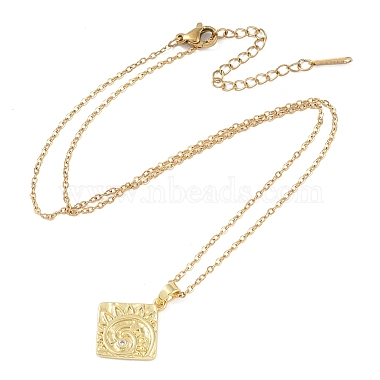 201 Stainless Steel Cable Chain Necklaces(NJEW-P309-22A-G)-2