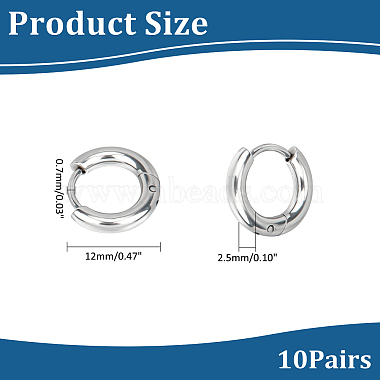 Unisex 304 Stainless Steel Hoop Earrings(STAS-UN0002-60P-06)-3