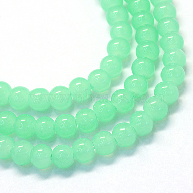 10mm LightGreen Round Glass Beads