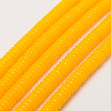 8mm Orange Disc Resin Beads