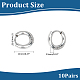 Unisex 304 Stainless Steel Hoop Earrings(STAS-UN0002-60P-06)-3