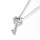 304 Stainless Steel Heart Key Pendant Necklaces(NJEW-I240-16)-3