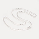 Rhodium Plated 925 Sterling Silver Mariner Link Chain Necklaces(STER-L059-10P)-2