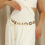 Alloy Oval Link Chain Waist Chain Belts for Women, Golden, 630~1120mm(FS-WGBA6EA-01)