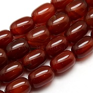 Natural Carnelian Column Beads Strands, Dyed & Heated, 13~14x10~11mm, Hole: 1mm, about 26~28pcs/strand, 15 inch(G-P063-67)