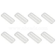 8Pcs Belt 316 Stainless Steel Slide Buckles, Rectangle, Stainless Steel Color, 60x24x2mm, Hole: 50.5x5mm(STAS-UN0051-32)