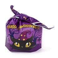 100Pcs Rabbit Shaped Halloween Candy Plastic Bags, Cat Shaped Printed Candy Gift Bags, Dark Orchid, 21.5~22.5x13.6x0.01cm(ABAG-U001-02E)