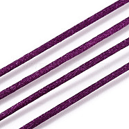 Nylon Thread, Rattail Satin Cord, Purple, 1.0mm, about 76.55 yards(70m)/roll(NWIR-R025-1.0mm-1904)