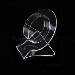 Plastic Single Bracelets Display Holder, for Bracelets Storage, Clear, 3.3x5.2x6cm(PW-WG9B1ED-02)