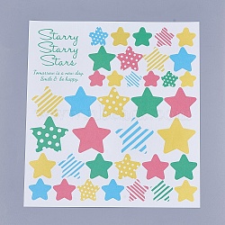 PVC Decorations Stickers, DIY Handmade Scrapbook Photo Albums, Star, Colorful, 13.4x12.4cm(DIY-WH0116-02E-A)