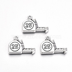 Tibetan Style Alloy Pendants, Lead Free & Cadmium Free, Tape, Antique Silver, 16.5x23x3.5mm, Hole: 2mm, about 310pcs/500g(TIBE-S323-076AS-RS)
