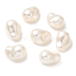 ABS Plastic Imitation Pearl Beads, Nuggets, White, 15x11x9mm, Hole: 1.5mm, about 724pcs/500g(KY-I009-22A)