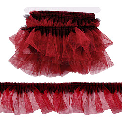 5 Yards Polyester Ornament Accessories, for Jewelry Making, with Cardboard Display Card, Red, 80mm(DIY-TA0016-01B)