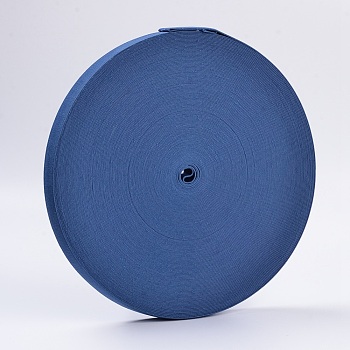 Colored Flat Elastic Rubber Band, Webbing Garment Sewing Accessories, Steel Blue, 25mm, about 43.74 yards(40m)/roll