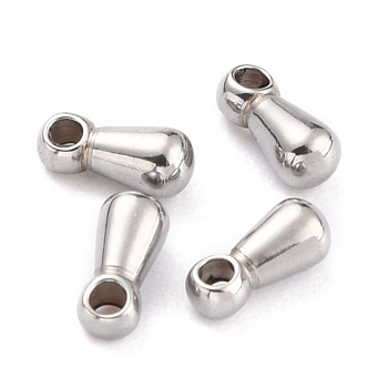 304 Stainless Steel Chain Extender Drop, Teardrop, Stainless Steel Color, 5.5x2mm, Hole: 1mm