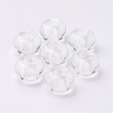 15mm Clear Rondelle Glass Beads