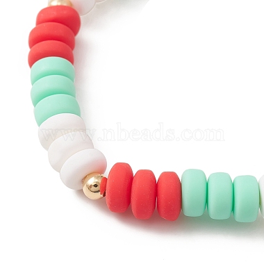 Handmade Polymer Clay Bead Stretch Bracelets for Women(BJEW-MZ00042-01)-4