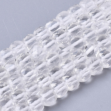4mm Cube Quartz Crystal Beads