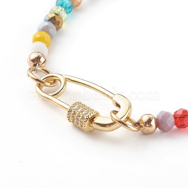 Laiton micro pavé clair zircone cubique pendentif colliers et bracelets ensembles de bijoux(SJEW-JS01189)-5