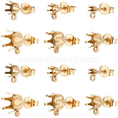 48Pcs 6 Styles Brass Stud Earring Findings(STAS-BBC0010-99)-7