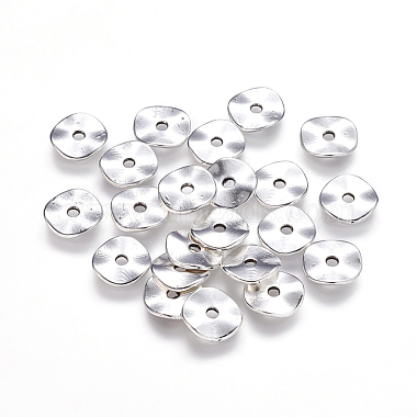 Antique Silver Donut Alloy Spacer Beads