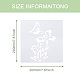 2Sets Square with Floral & Butterfly Pattern PET Drawing Stencil(DIY-CW0001-12)-4