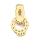 Brass Micro Pave Clear Cubic Zirconia Fold Over Clasps(ZIRC-P085-01G)-2