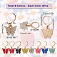 16Pcs 8 Colors Alloy Enamel Butterfly Charm Locking Stitch Markers(HJEW-SC0001-30)-2
