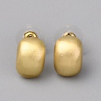 Alloy Oval Stud Earrings, with 925 Sterling Silver Pins, Golden, 14x9.5mm(EJEW-WH0004-215)