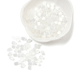 25G Glass Cylinder Seed Beads, Imitation Cat Eye, Round Hole, White, 6x4x4mm, Hole: 1mm(SEED-YW0003-17A)