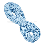 85M Cotton Braided Cord, for Sewing, DIY Craft, Flat, Sky Blue, 4x2mm, about 92.96 Yards(85m)/Bundle(OCOR-WH0036-74B)