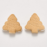 Resin Decoden Cabochons, Imitation Food Biscuits, Christmas Tree, Wheat, 23x23x6mm(CRES-N022-04)