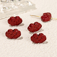 Handmade Cinnabar Beads, Red, Cloud, 8x12mm(PW-WG37009-03)