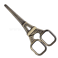 Iron Scissors, Eiffel Tower Shape, for Sewing Needlework Embroidery Cross-Stitch, Antique Bronze, 10.8cm(PW-WG70824-03)