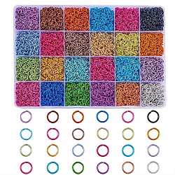 10320Pcs 24 Colors Aluminum Wire Open Jump Rings, Mixed Color, 20 Gauge, 6x0.8mm, 430pcs/colors(ALUM-SZ0001-10)