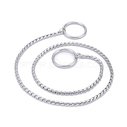 304 Stainless Steel Dog Choke Chain Collar, Snake Chain Collar Choker, for Training Walking, Stainless Steel Color, 20.03 inch(50.9cm), 3.3mm(STAS-K201-03A-P)