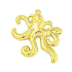 304 Stainless Steel Pendants, Real 18K Gold Plated, Octopus, 39.5x35.5x4mm, Hole: 2mm(STAS-Z085-17G-01)