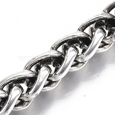 Men's Alloy Wheat Chain Bracelets(BJEW-T014-07AS)-3