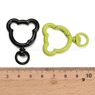 Spray Painted Alloy Swivel Snap Hook Clasps(AL-CBA5501-02)-3