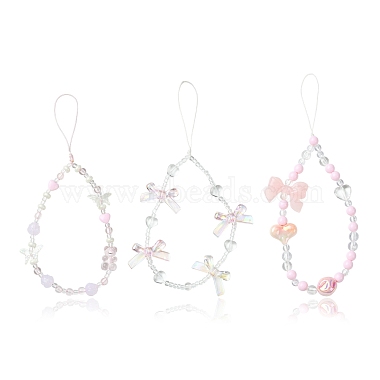 3Pcs 3 Styles Plastic Mobile Straps(MOBA-SZ0001-24)-1