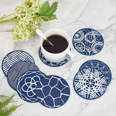 8Pcs 8 Style Silicone Cup Mats(AJEW-CP0001-77)-5