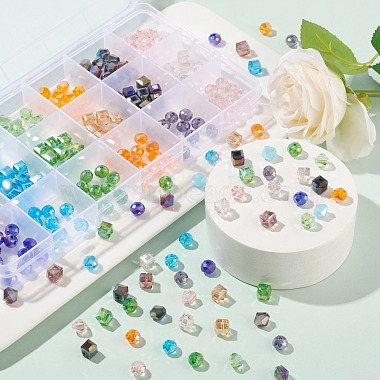 270 pièces 18 brins de perles de verre électrolytiques de style(EGLA-FS0001-17)-5