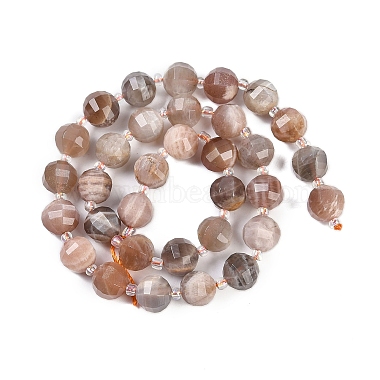 brins de perles naturelles multi-pierre de lune(G-G182-B04-05)-3