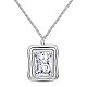 SHEGRACE Rhodium Plated 925 Sterling Silver Pendant Necklaces for Women(JN963A)-1