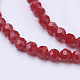 Faceted(32 Facets) Glass Beads Strands(EGLA-J042-4mm-25)-1